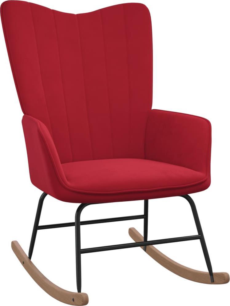 vidaXL Fotel bujany, winna czerwień, tapicerowany aksamitem