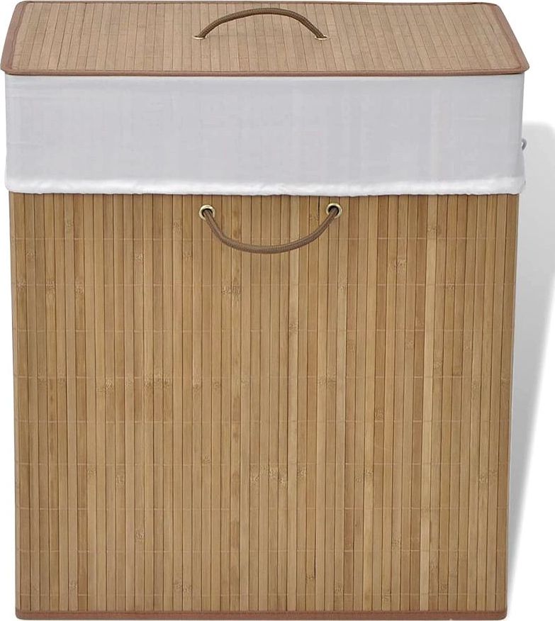 Kosz na pranie Elior Bambusowy pojemnik na pranie Lavandi 4X - naturalny