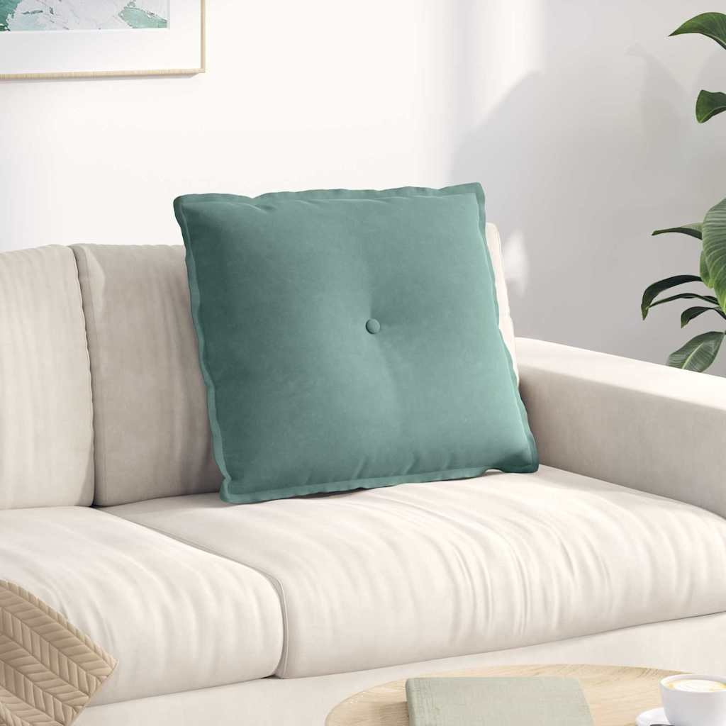 vidaXL Poduszka na plecy Zielony morski 60 x 50 cm Tkanina sztruksowa