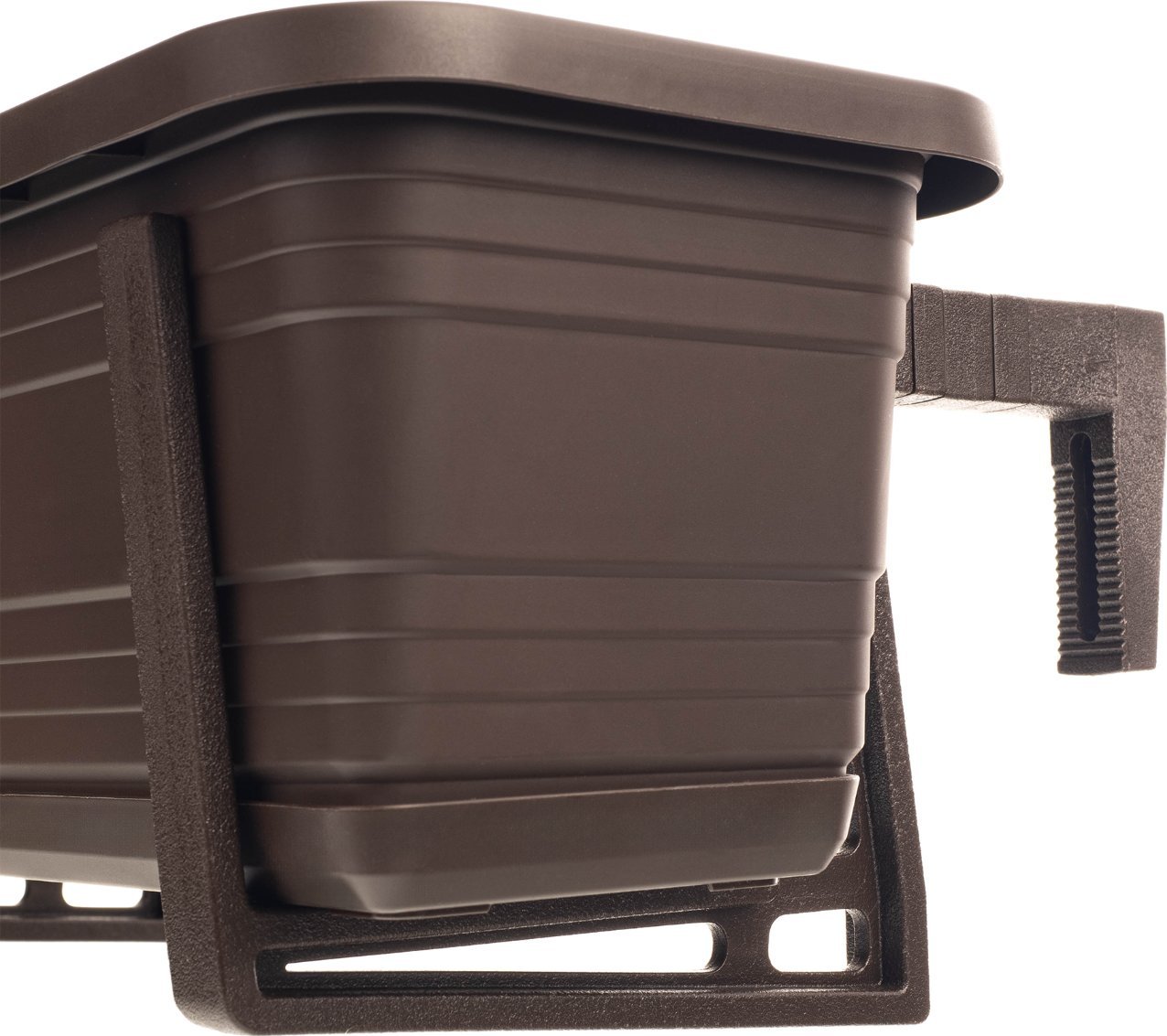 KADAX Skrzynka Balkonowa Doniczka Donica 40cm Uchwyty Podstawka Balkon Balustradę