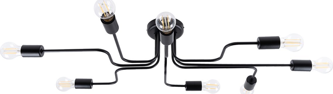 Lampa wisząca Sollux Lighting SOLLUX Żyrandol VECTOR 8 czarny 8 x E27 SL.1448