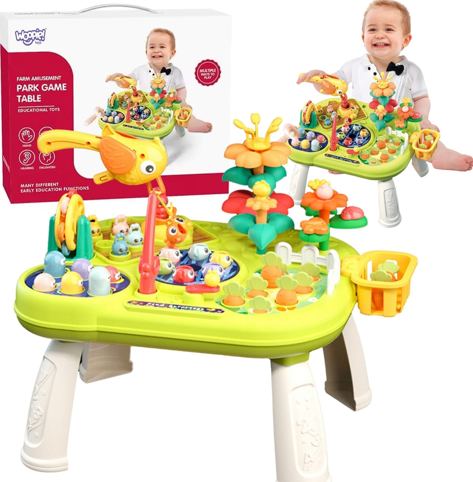 Woopie WOOPIE BABY Interaktywny Multistolik Edukacyjny 8w1 Montessori