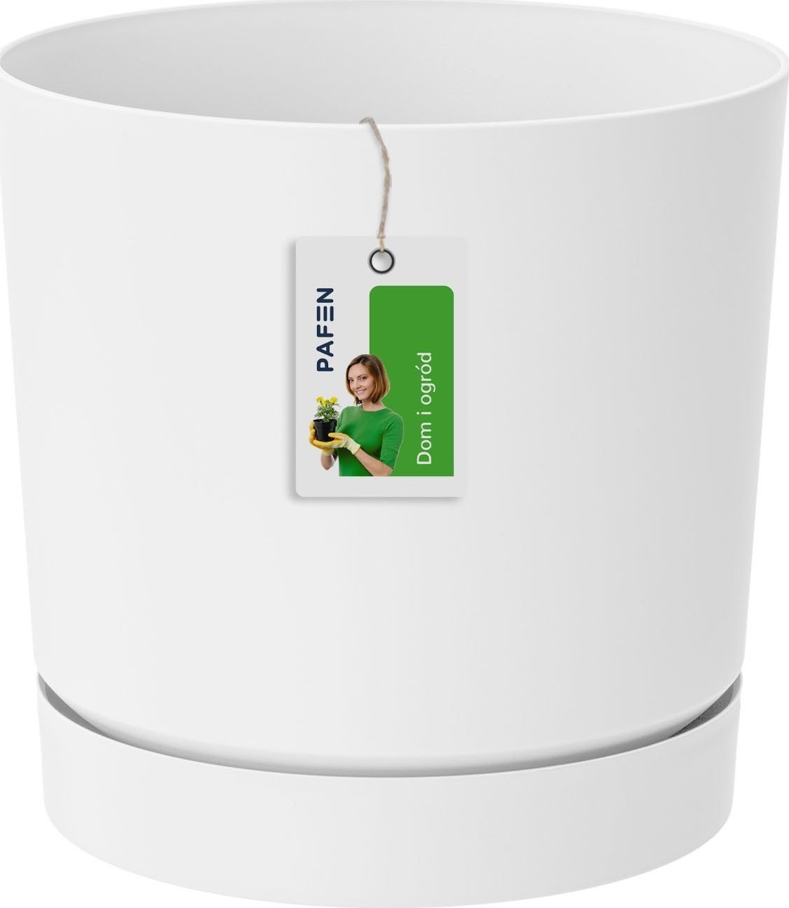 Prosperplast Okrągła doniczka Niska donica TUBO P DPOP180 Biała