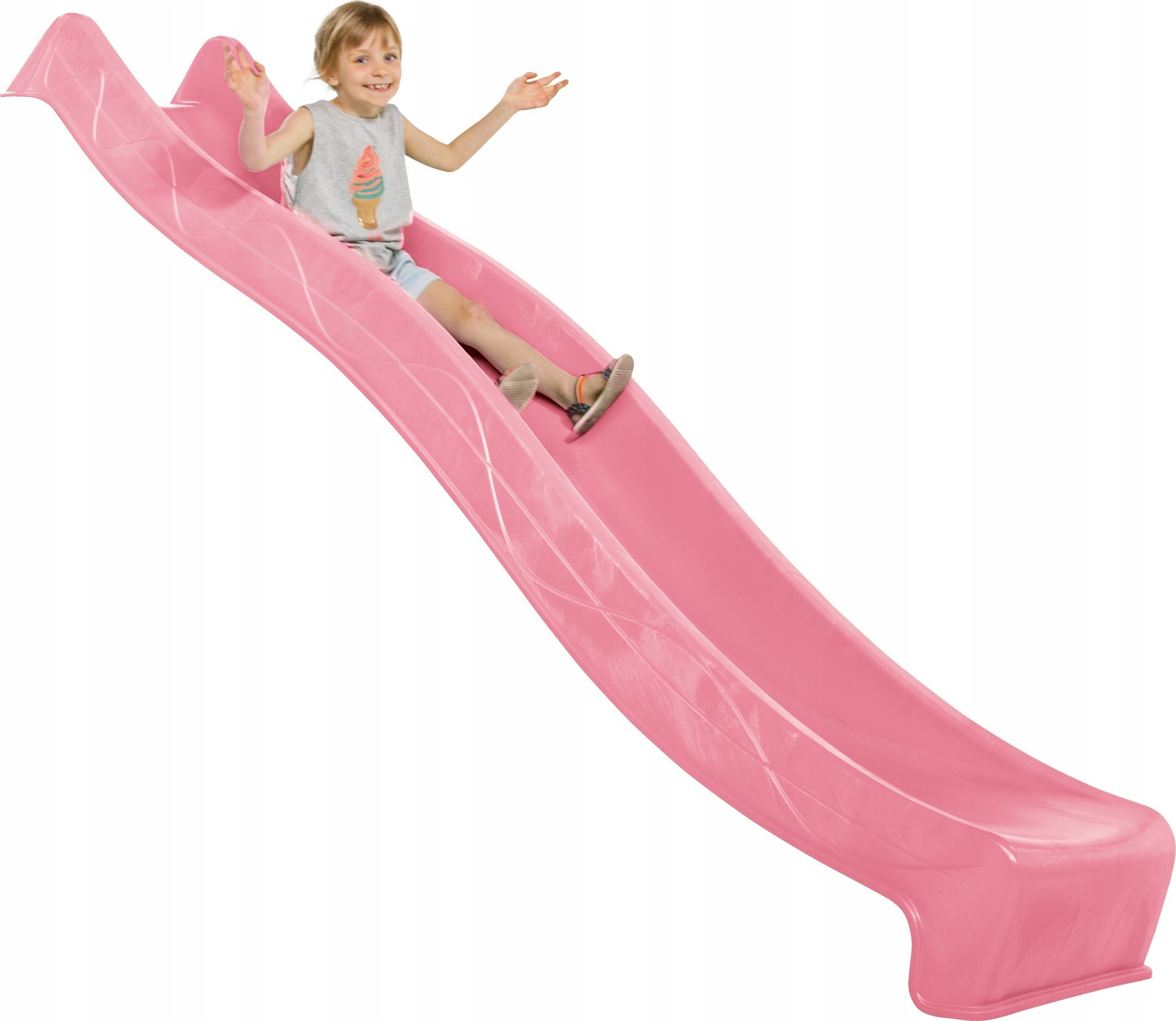 Zjeżdżalnia 3m ogrodowa dla dzieci na plac zabaw - pastelowy róż NAJDŁUŻSZA
