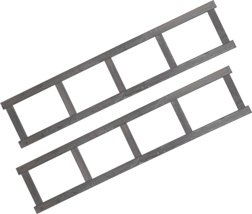 Wamar-Sosenka Bok 2 szt do regału drewnianego LSR ramka noga 162,6 cm Szary