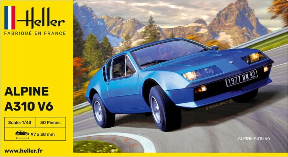 Heller Samochód Alpine A340 V6 model do sklejania