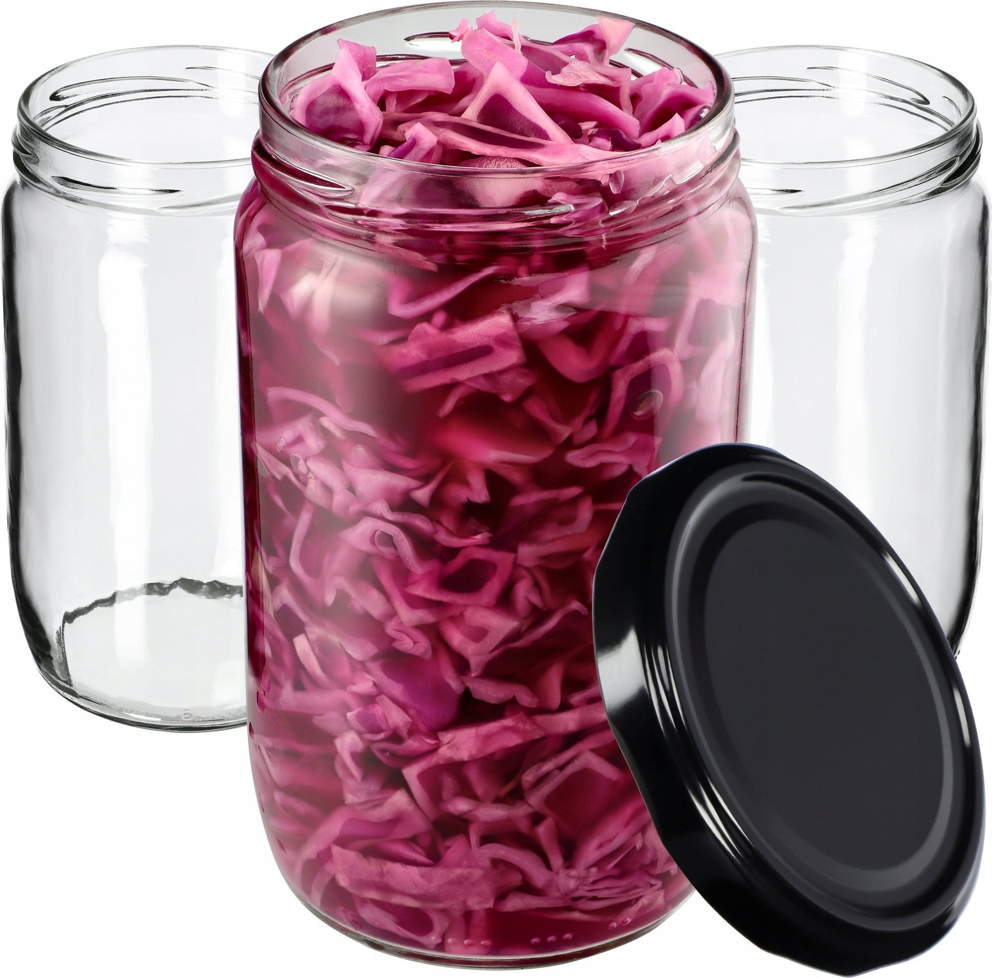 Kadax 48x Słoik 720ml Słoiki Na Ogórki Miód Wieczka fi82