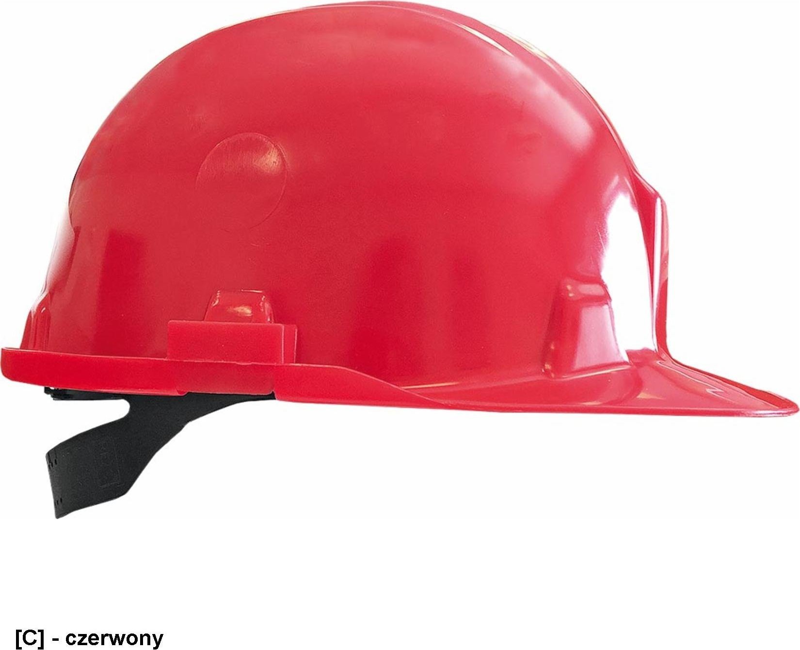 R.E.I.S. KASPE - HEŁM OCHRONNY z tworzywa HDPE - czerwony.