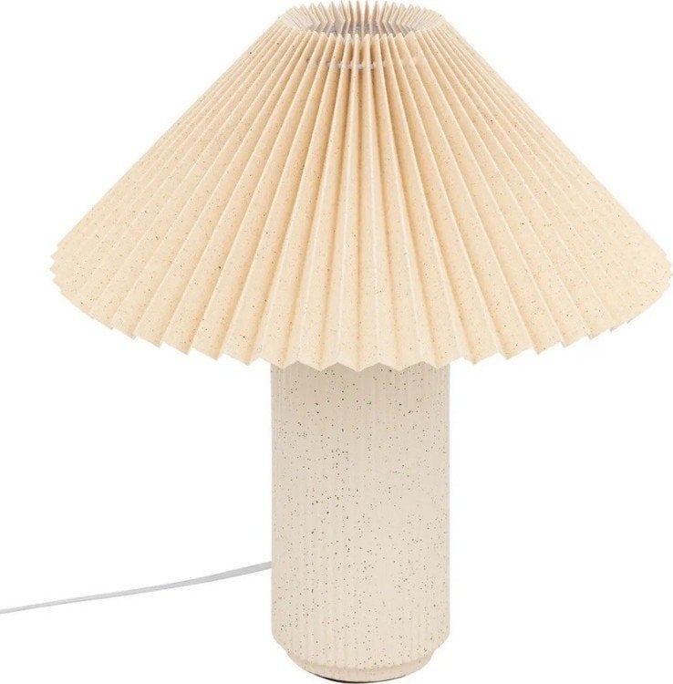 Lampa stołowa porcelanowa beżowa 38 cm