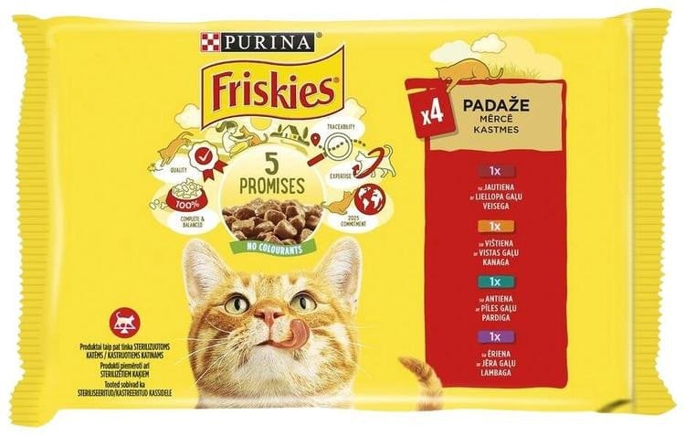 CAT CANNED FOOD FRISKIES 4X85G