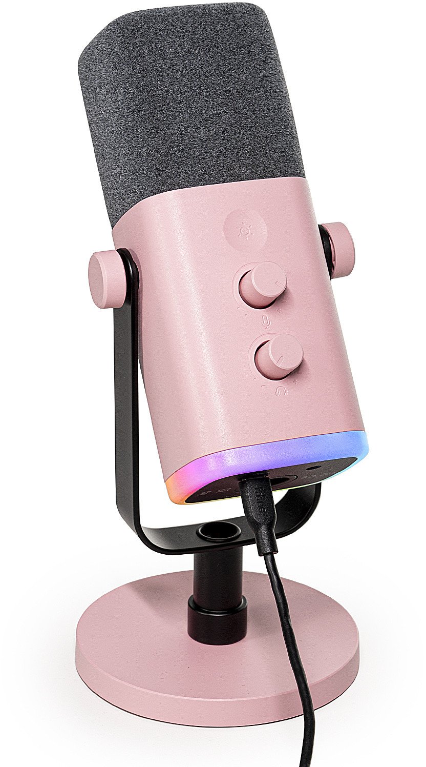 Mikrofon dynamiczny studyjny Fifine AM8P AMPLIGAME USB/XLR RGB różowy PnP