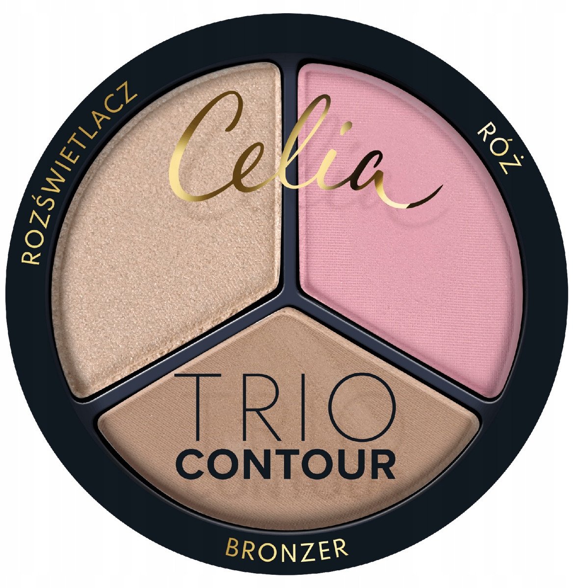CELIA_Trio Contour zestaw do konturowania twarzy w pudrze 01 8g