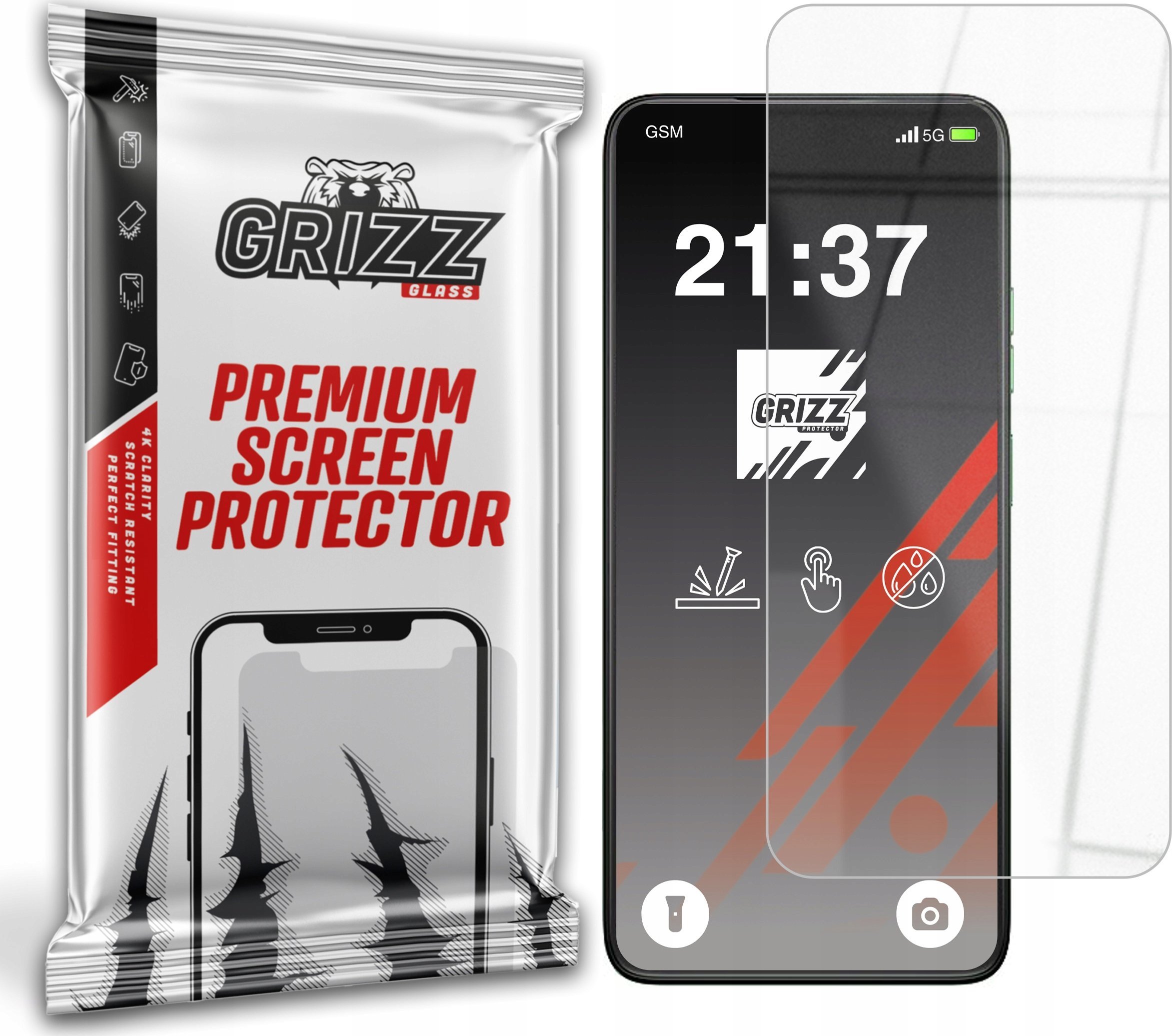 GrizzGlass Szkło hybrydowe GrizzGlass HybridGlass do Motorola Moto G35