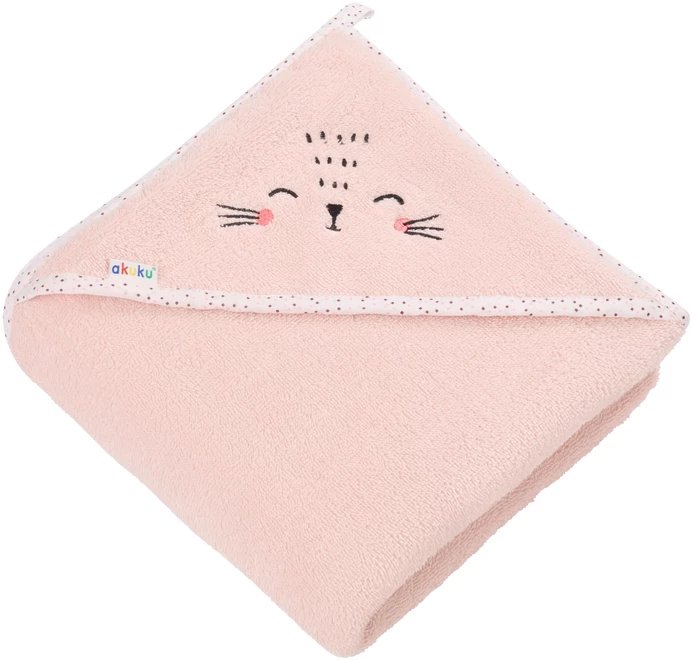 Okrycie kąpielowe frotte 100100 cm róż A0664