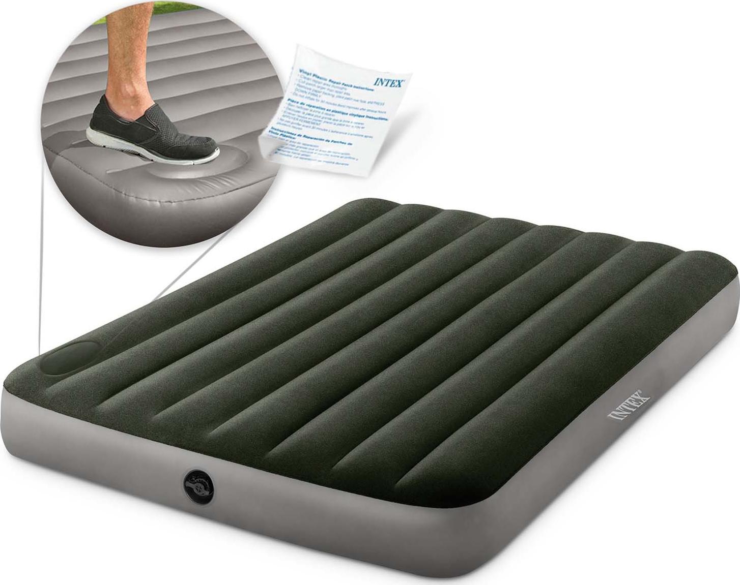 Intex Materac dmuchany z wbudowaną pompką nożną 64762