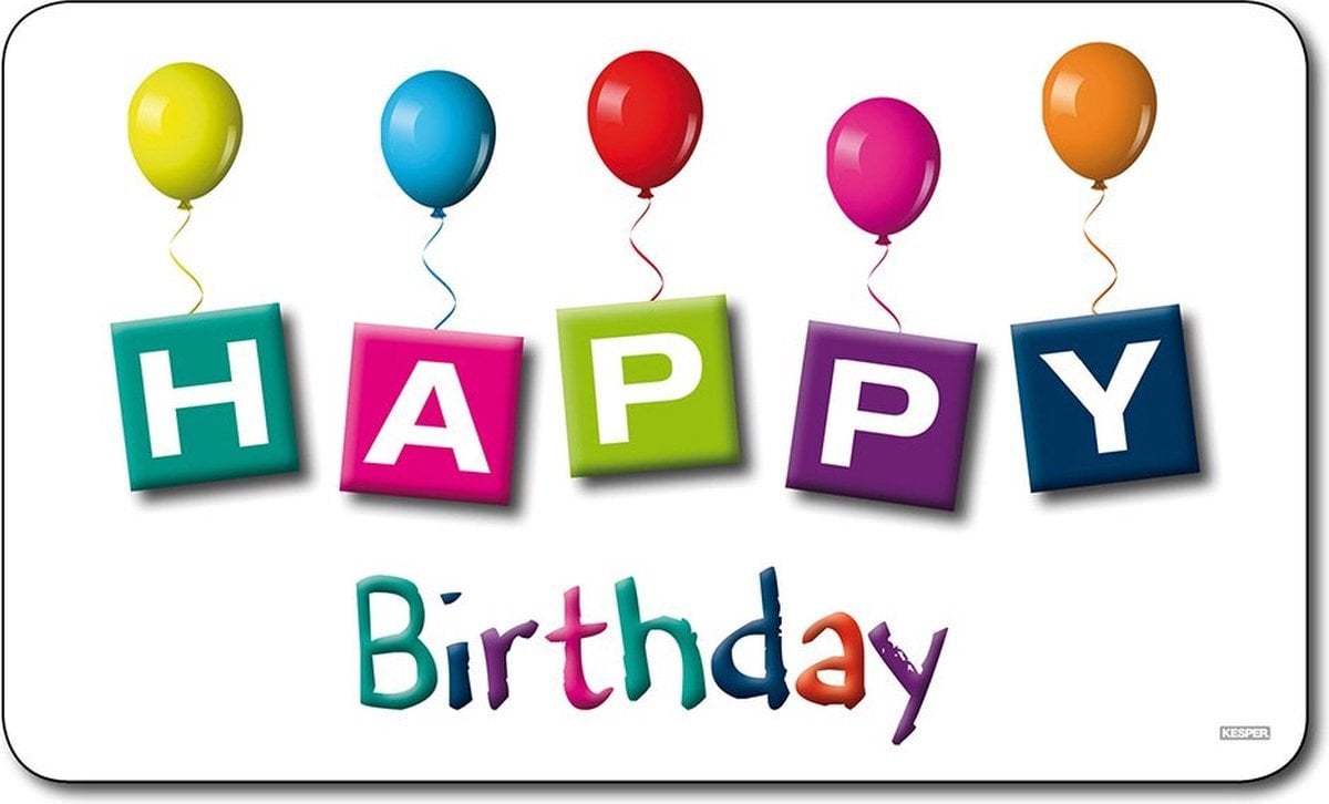 Deska do krojenia Kesper Deska śniadaniowa do krojenia, melamina, Happy Birthday