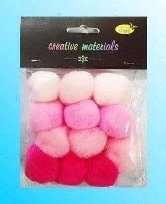 Titanum Pompony akrylowe różowe 40mm 12szt