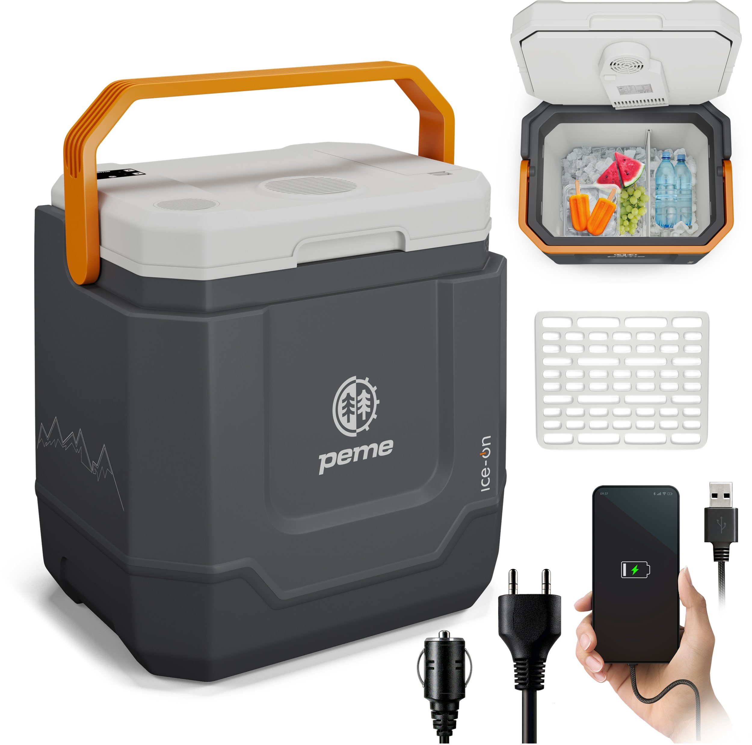Lodówka turystyczna Peme Trip 31.5 l Adventure Orange z głośnikiem