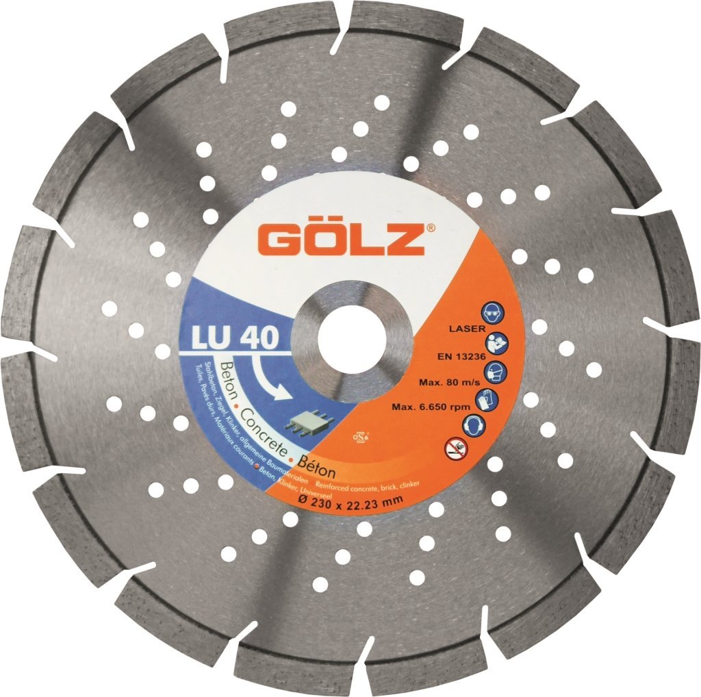 Sourcing Diamond disc for concrete GOLZ LU40 230x22.2mm