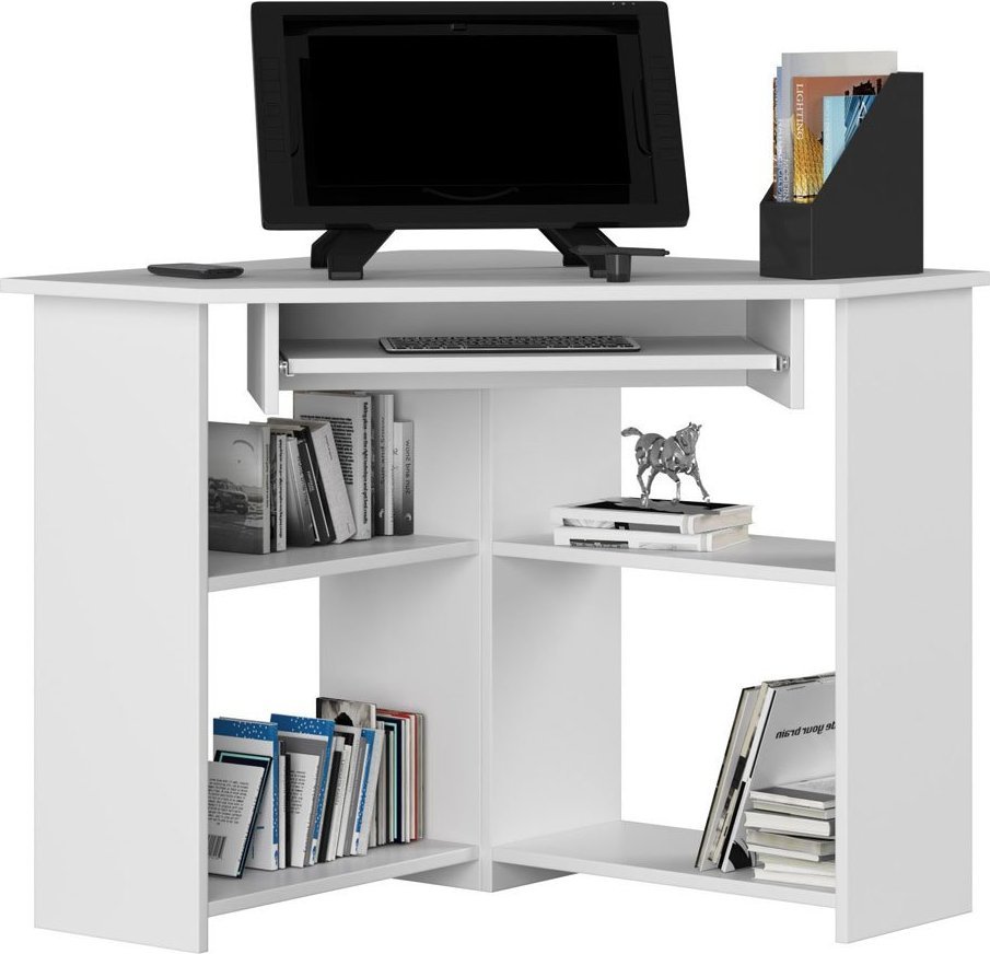Elior Białe biurko rogowe, narożne do pracy - Javens