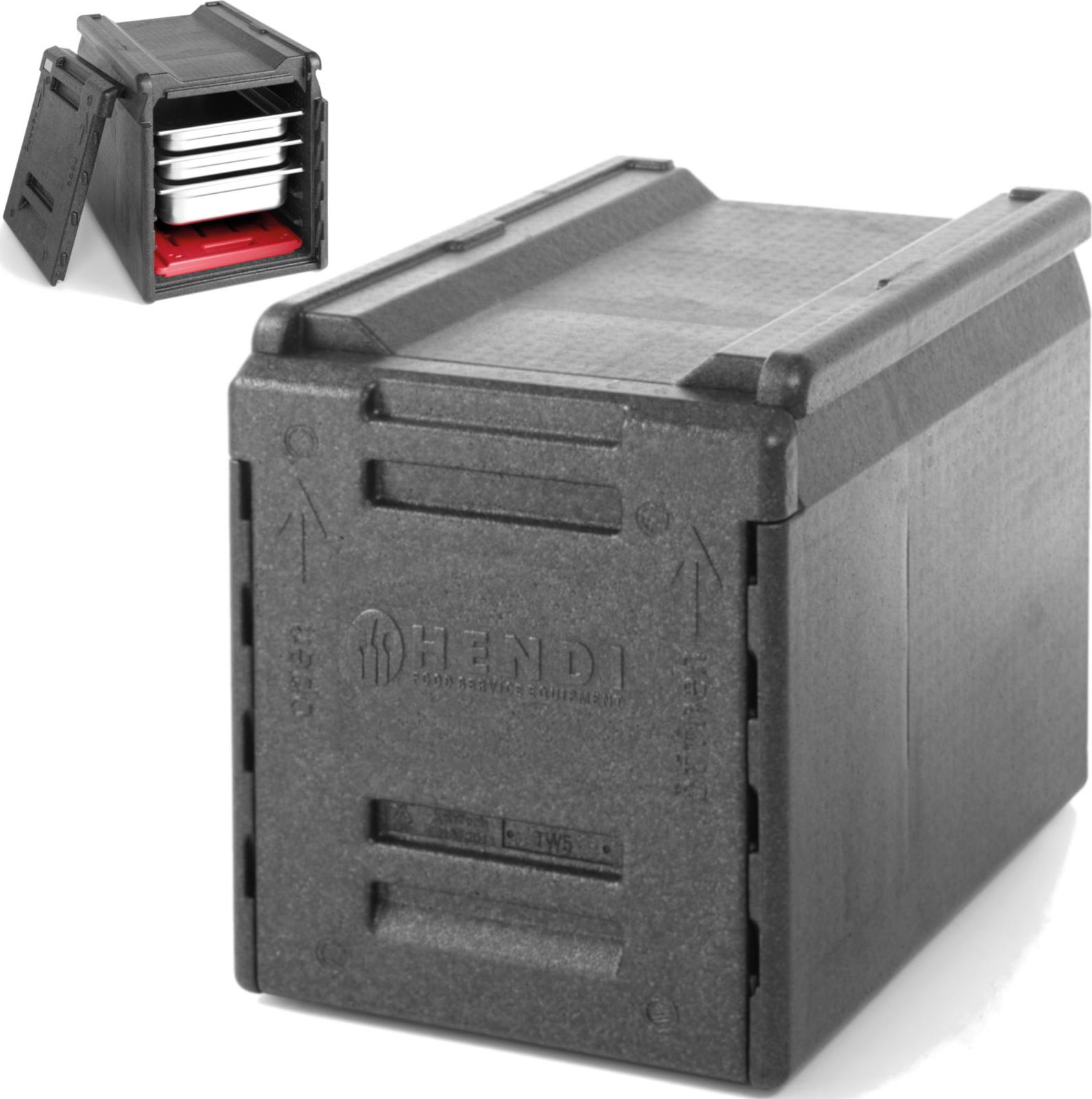 Hendi Pojemnik termoizolacyjny cateringowy termos do transportu żywności PP GN1/1 66L Pojemnik termoizolacyjny cateringowy termos do transportu żywnoś