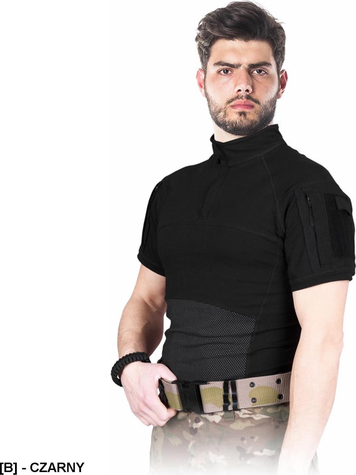 R.E.I.S. TG-OSPREY-S - Elastyczna koszulka z krótkim rękawem Tactical Guard - moro L