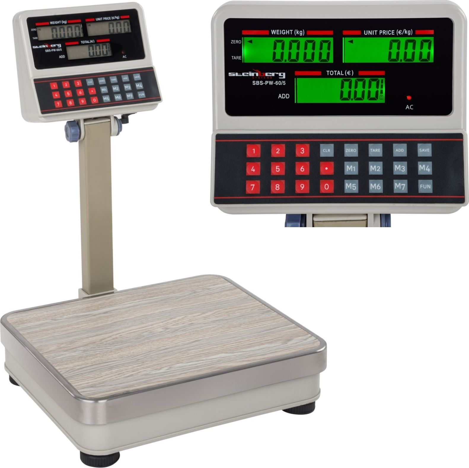 Steinberg Waga sklepowa platformowa SBS-PW-60 LCD do 60kg