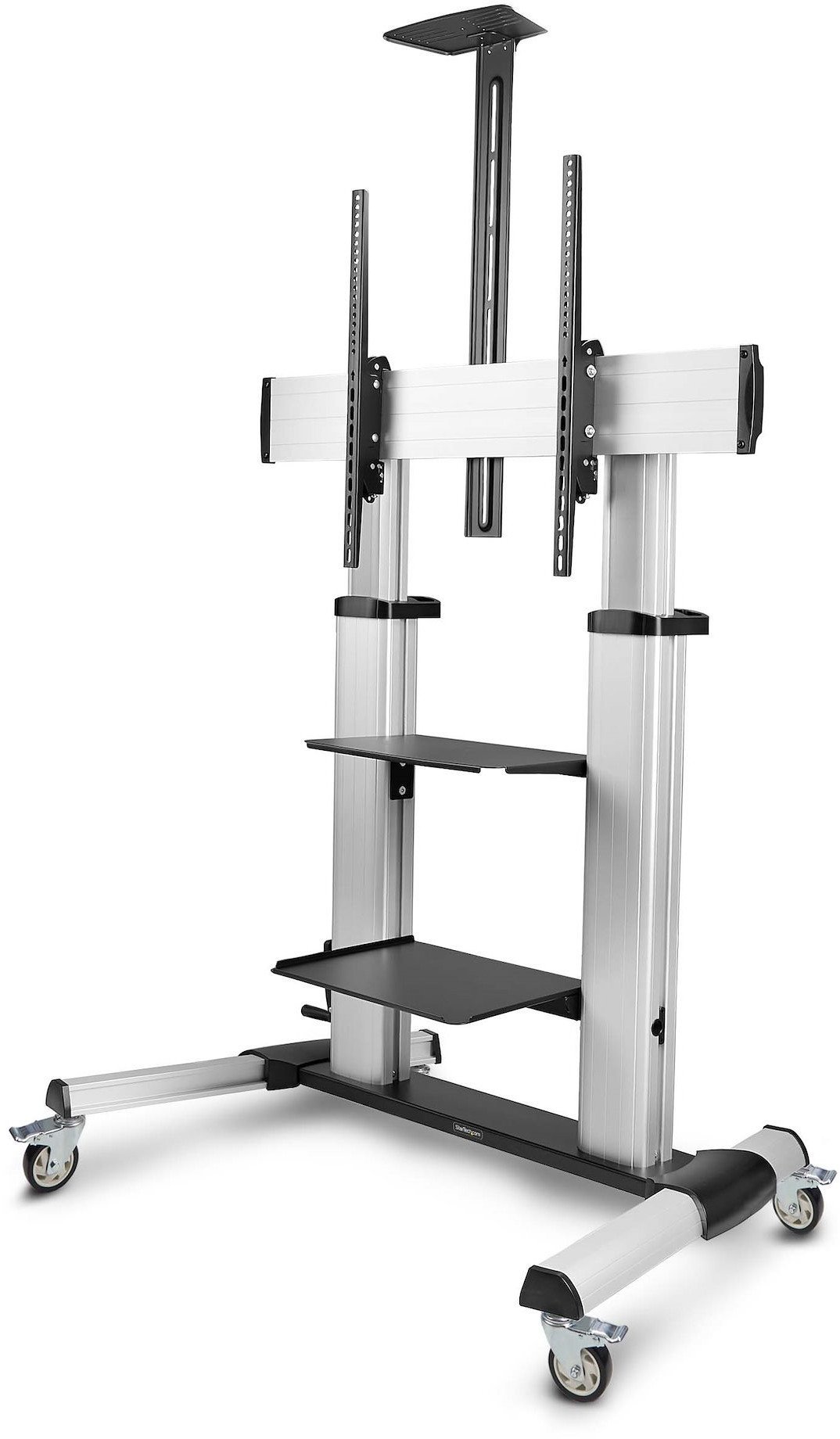 StarTech 1110C-MOBILE-TV-CART uchwyt do telewizorów 2,54 m (100") Czarny, Srebrny