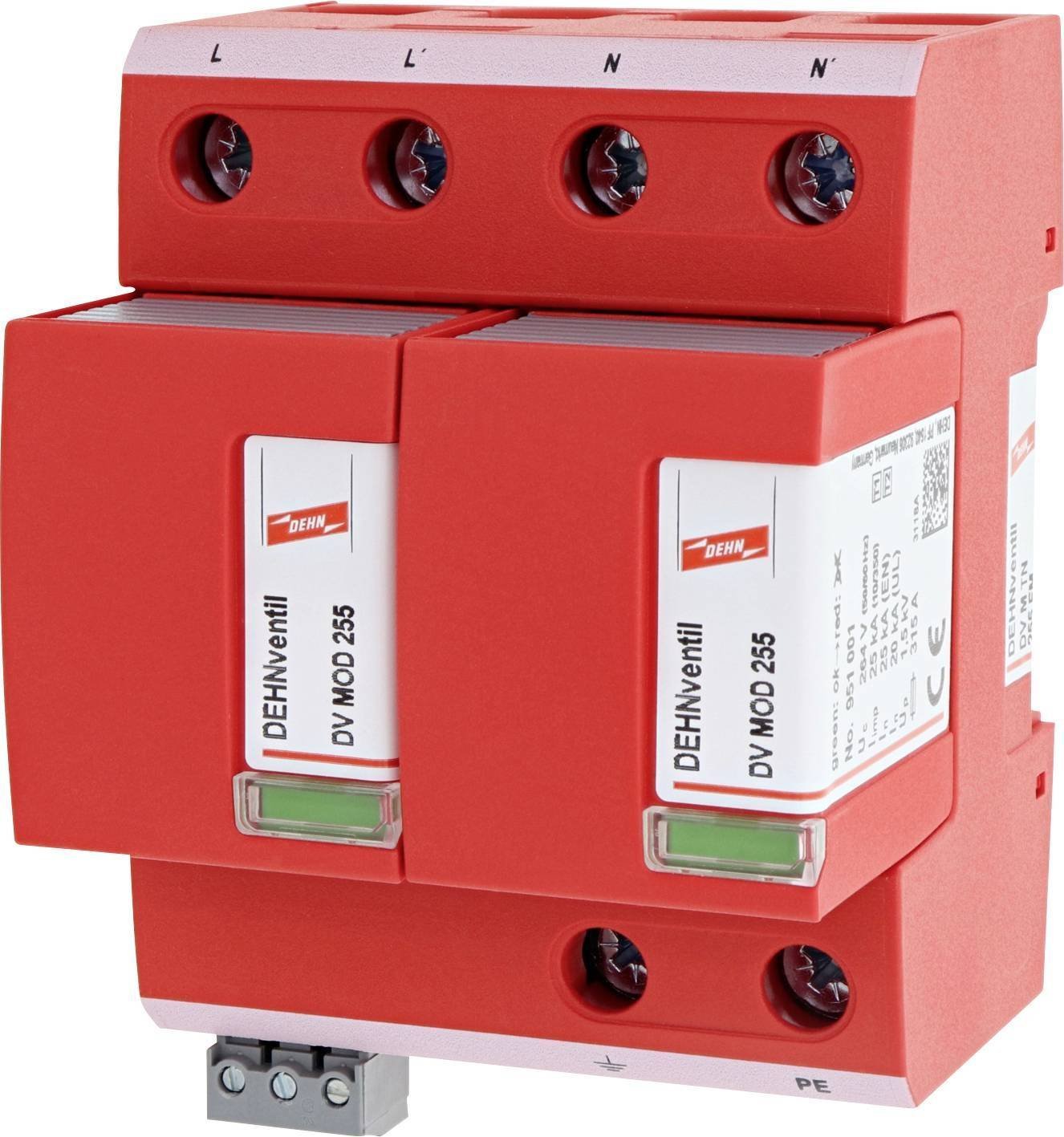 Ogranicznik przepięć Typ T1+T2 50kA 25kA 4P 100kV DEHNventil M TN 255 FM 951205