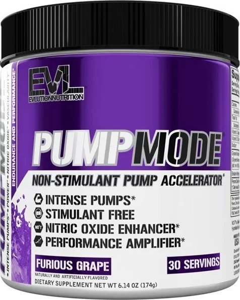 7NUTRITION EVLution Nutrition - PumpMode Powder, Furious Grape, Proszek, 174g