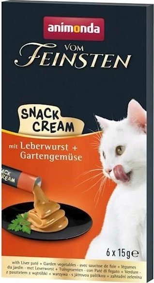 Animonda ANIMONDA KOT V.FEINSTEN SNACK CREAM PASZTET Z WĄTRÓBKI, WARZYWA 6x15g /11