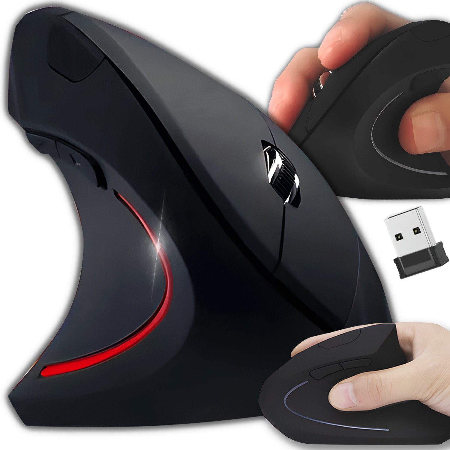 Myszka wertykalna RENEW FORCE pionowa MYSZ ergonomiczna bezprzewodowa CICHA BM-210