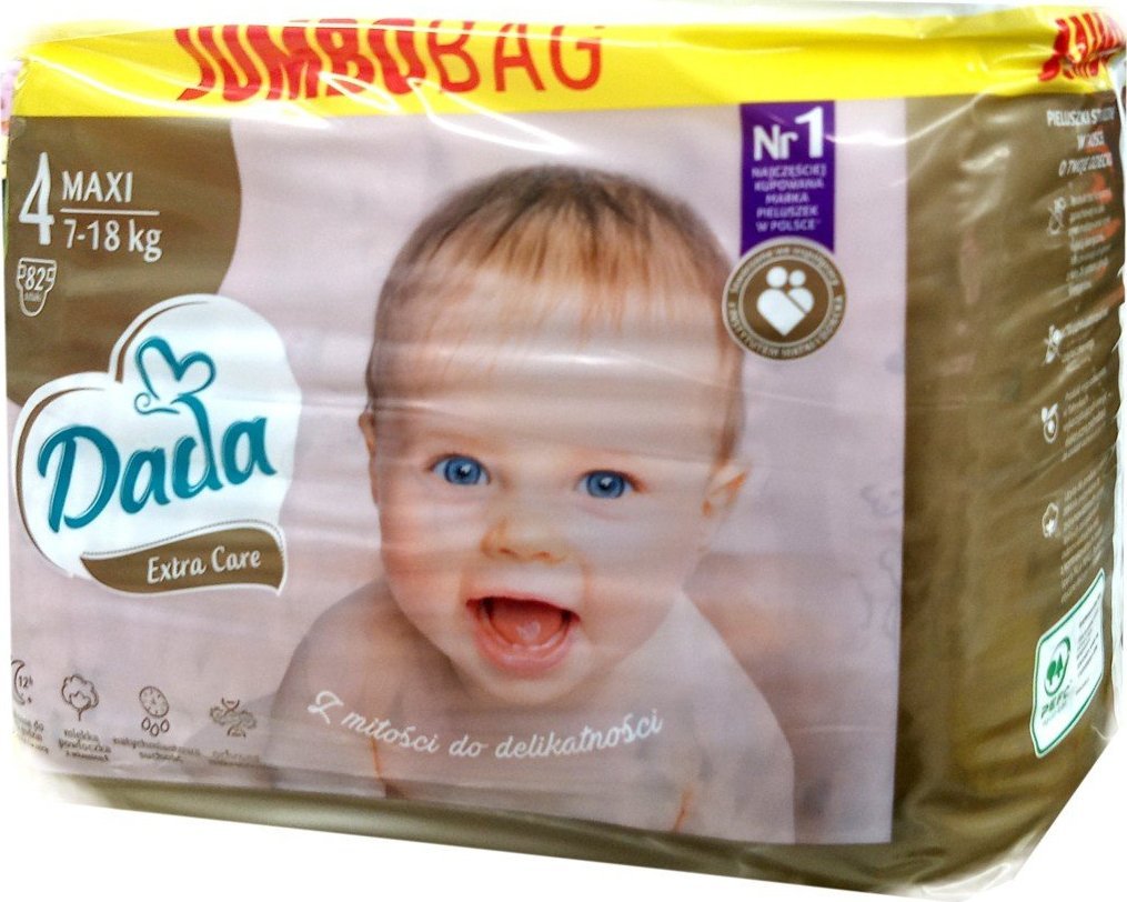 Dada Wkłady jednorazowe Extra Care 4 Maxi 4, 7-18 kg, 82 szt.