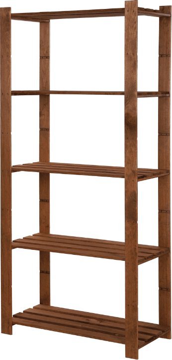 Wamar-Sosenka Regał na książki drewniany B24R 170x80x38 5 półek Brązowy