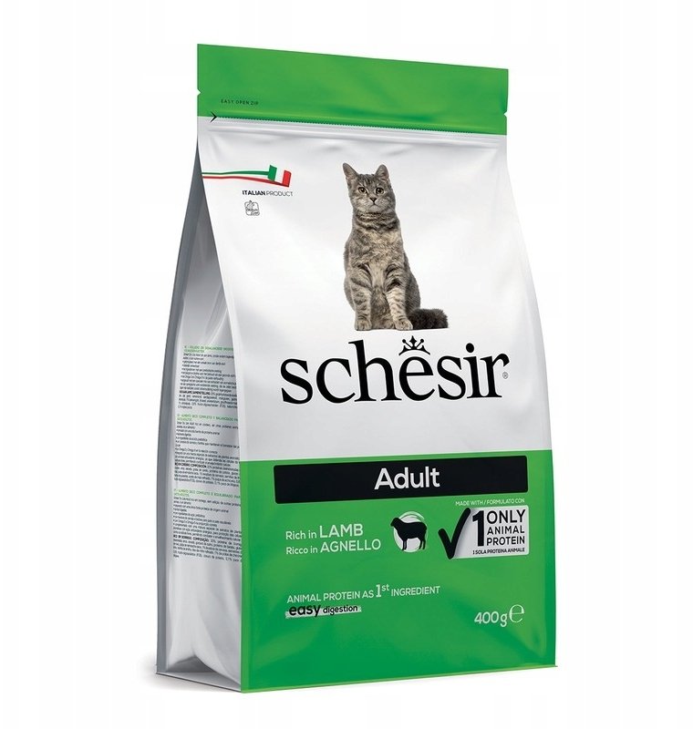 Schesir Original karma sucha, dla dorosłego kota, baranina, 400 g, opakowanie