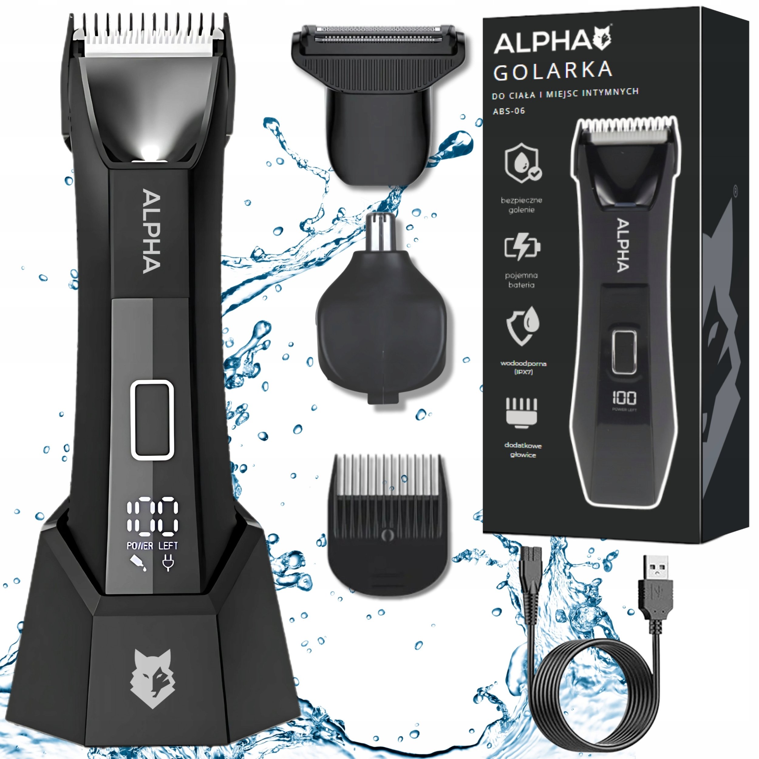 Trymer Do Golenia Miejsc Intymnych 3w1 Maszynka Do Strzyżenia Włosów Brody