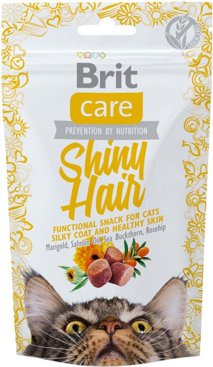 Brit Przysmak dla kota SHINY HAIR 50g