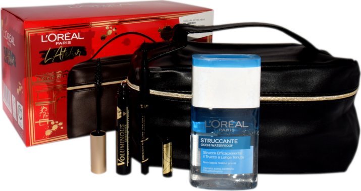 L OREAL L~OREAL SET (MASCARA VOLUMINOUS EXTRA BLACK+ PERFECT SLIM SUPERLINER +EYE MAKEUP REMOVER 125ML+ KOSMETYCZKA)