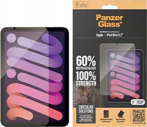 PanzerGlass Panzer Glass Apsauginis stiklas planšetei Apple iPad Mini 8.3 (6GEN) PanzerGlass Ultra-Wide Fit Screen Protection 2842
