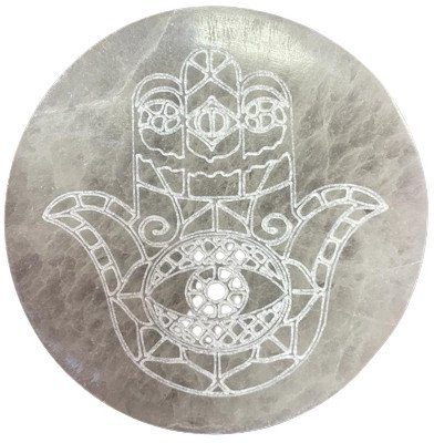 Płytka Selenitowa Średnia - Hamsa