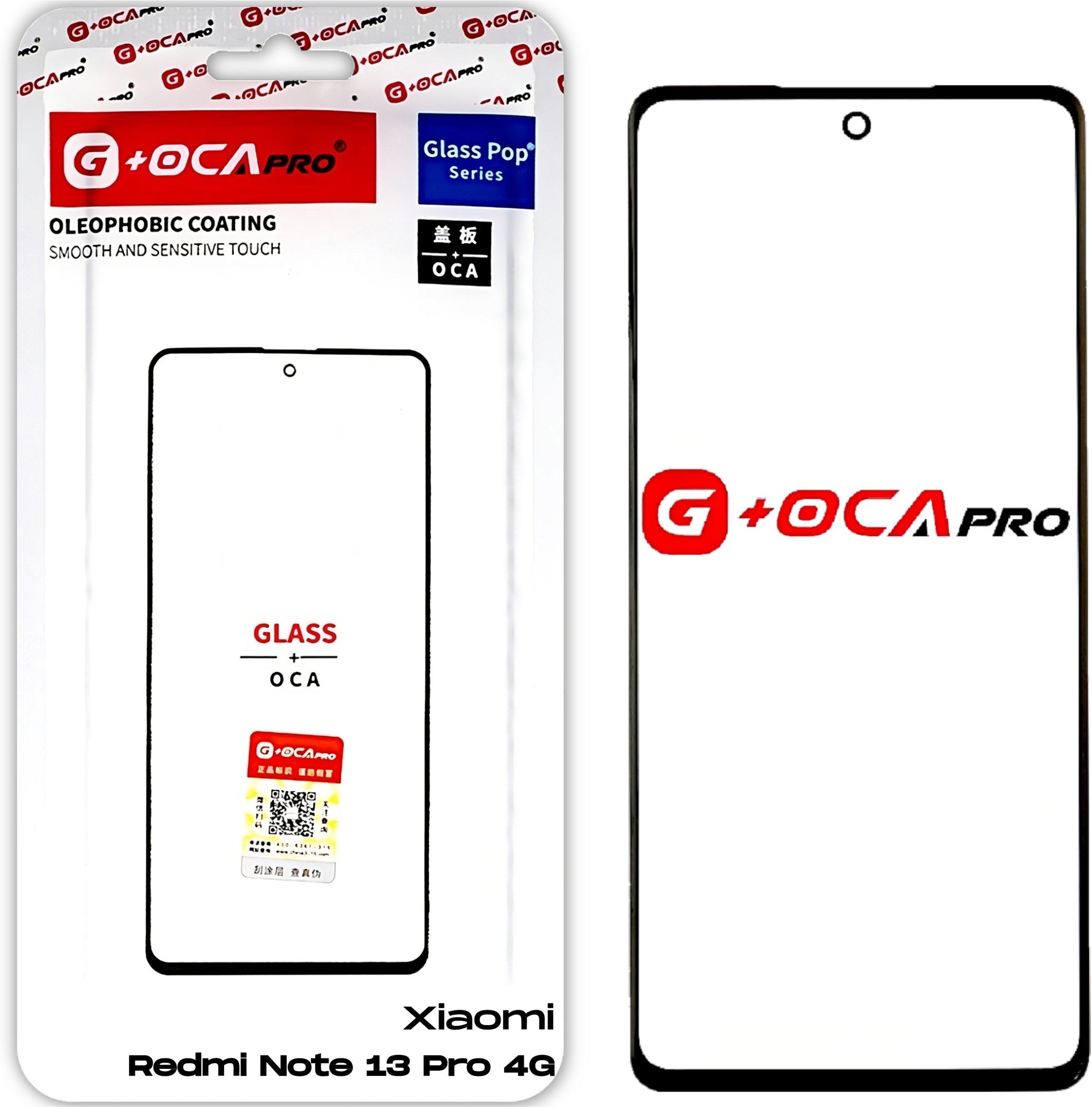 Xiaomi Redmi Note 13 Pro 4G Szyba z Klejem OCA do Refabrykacji