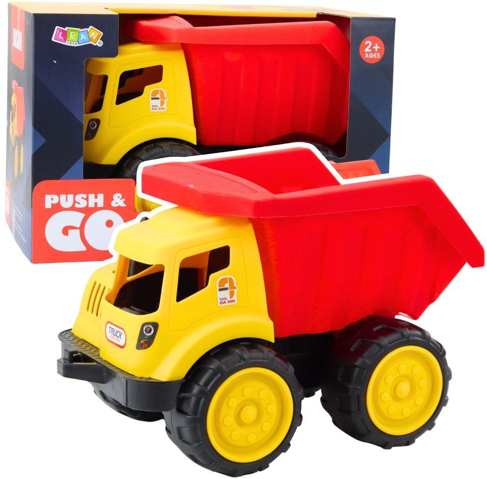 Duża Wywrotka Dla Dzieci Do Piasku Pojazd Budowlany Czerwono-Żółta