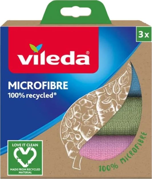 Vileda Ściereczki Vileda Mikrofibra 100% Recycled 3 szt.