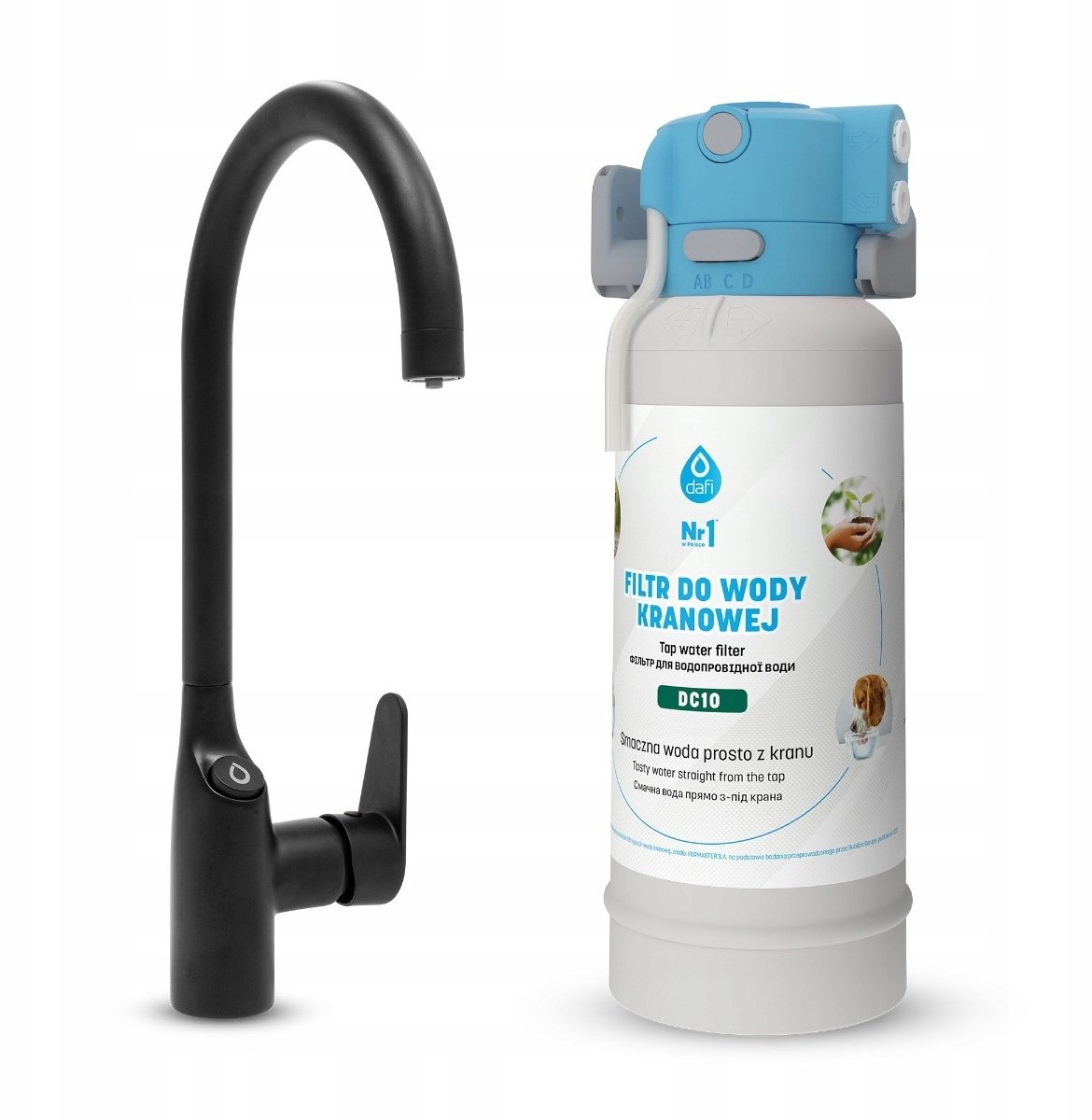 System filtrujący Dafi FLOW COMFORT DC10 bateria trójdrożna COMO czarna