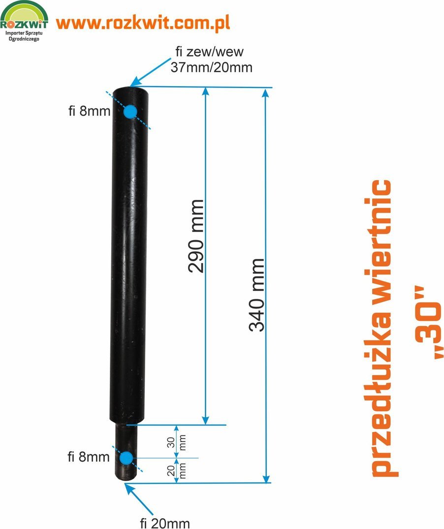 MasterCut PRZEDŁUŻKA WIERTŁA WIERTNICY KASEI MASTERCUT 30CM FI20