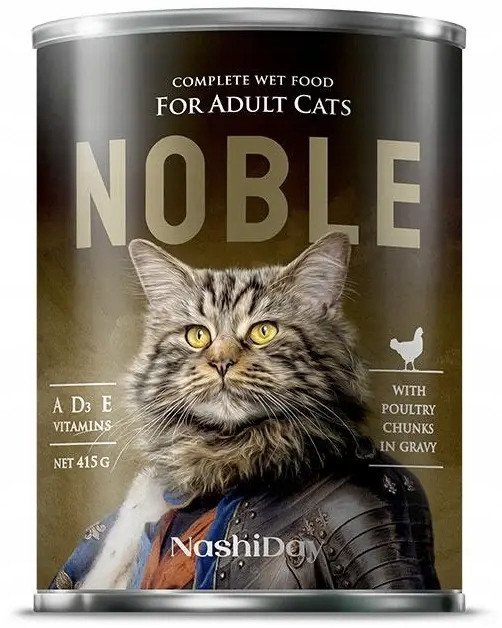NOBLE CAT 415g DRÓB ( kawałki w sosie ) /24