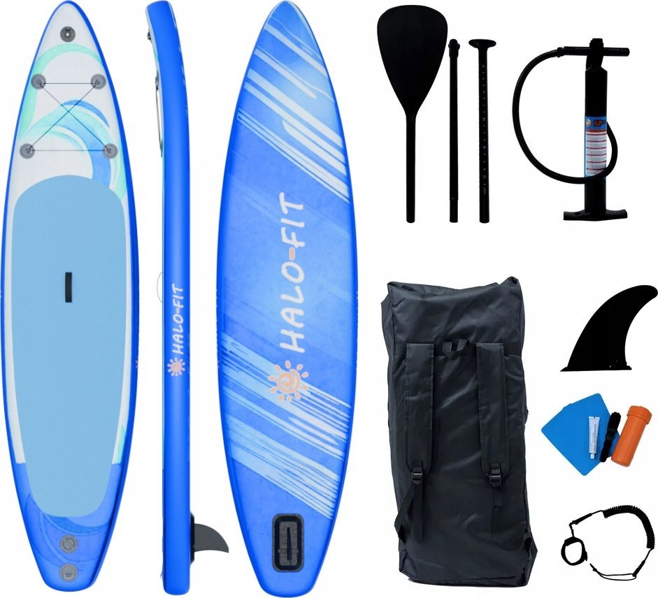 Halo-Fit Deska SUP pompowana 335cm do plywania Halo-Fit SUP11 Blue + akcesoria