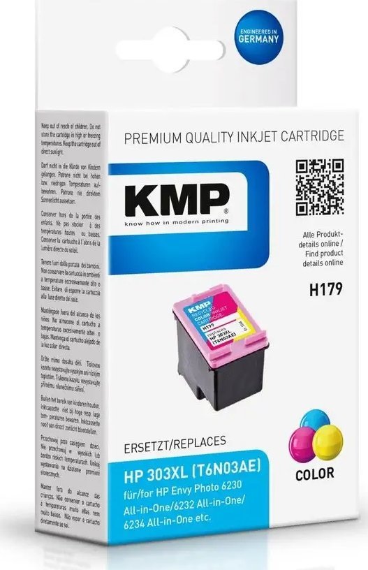 Tusz KMP KMP H179 ink cartridge 3-colors compatible mit HP T6N03AE 303 XL