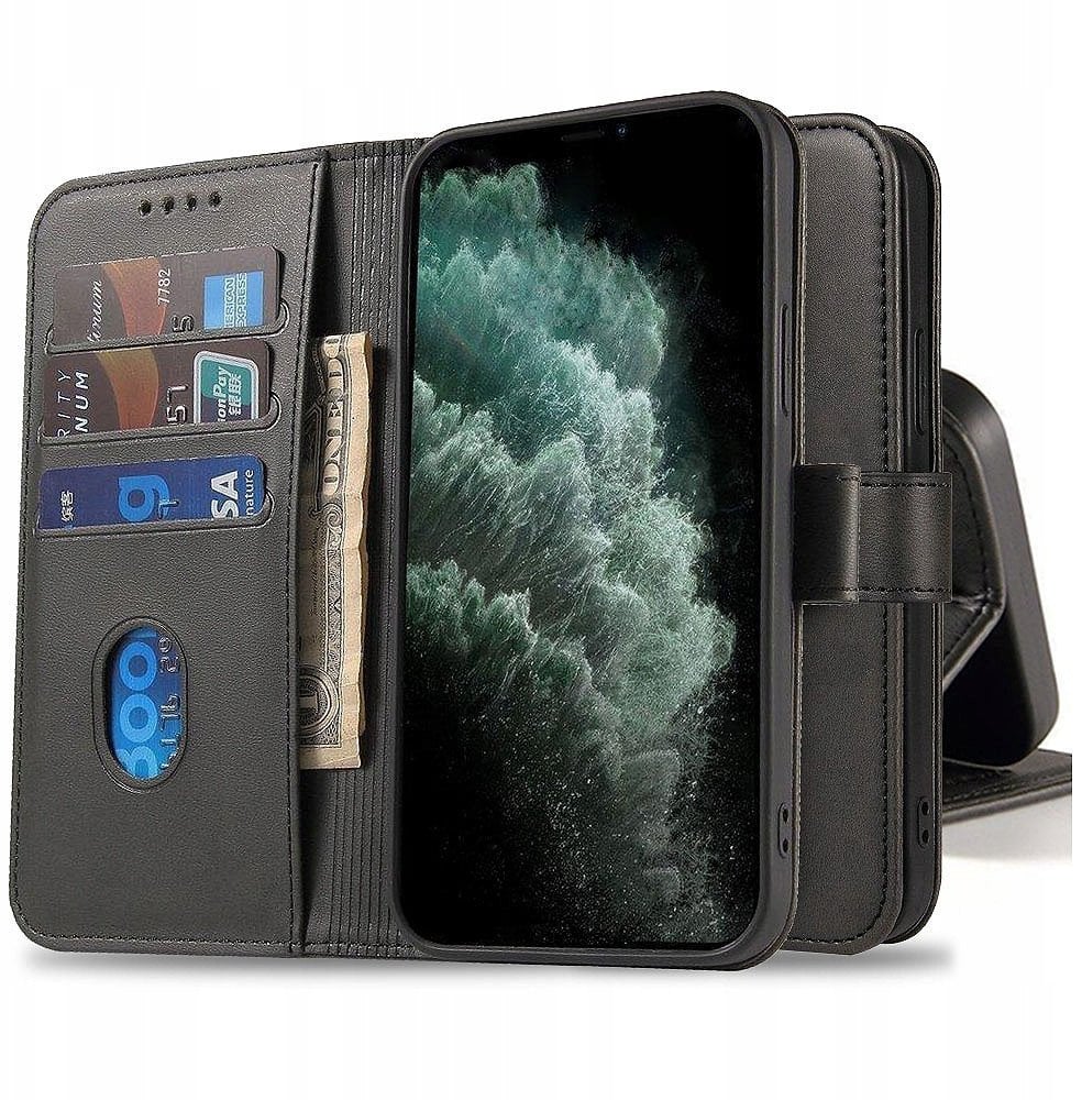 Magnet Case etui do Realme 10 Pro+ pokrowiec z klapką portfel podstawka czarne