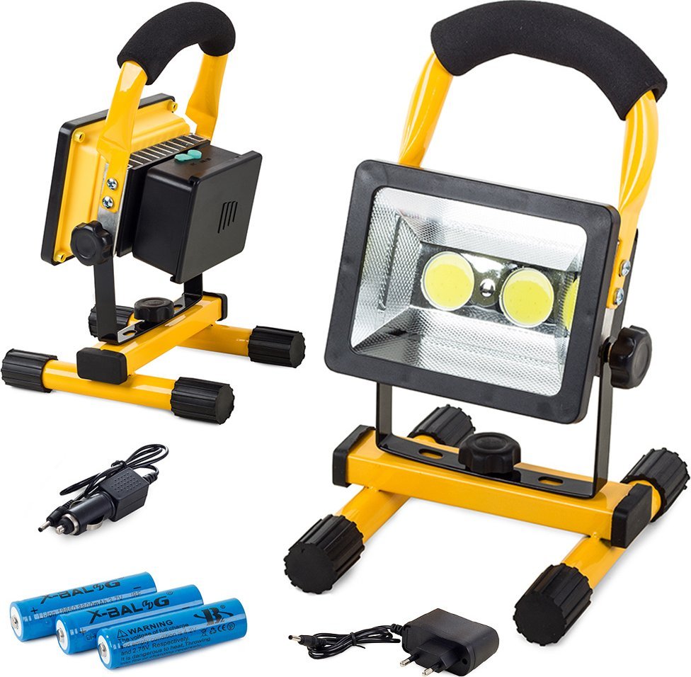 Verk Halogen lampa przenośny 2 x LED COB 30W akumulator Halogen lampa przenośny 2 x LED COB 30W akumulator